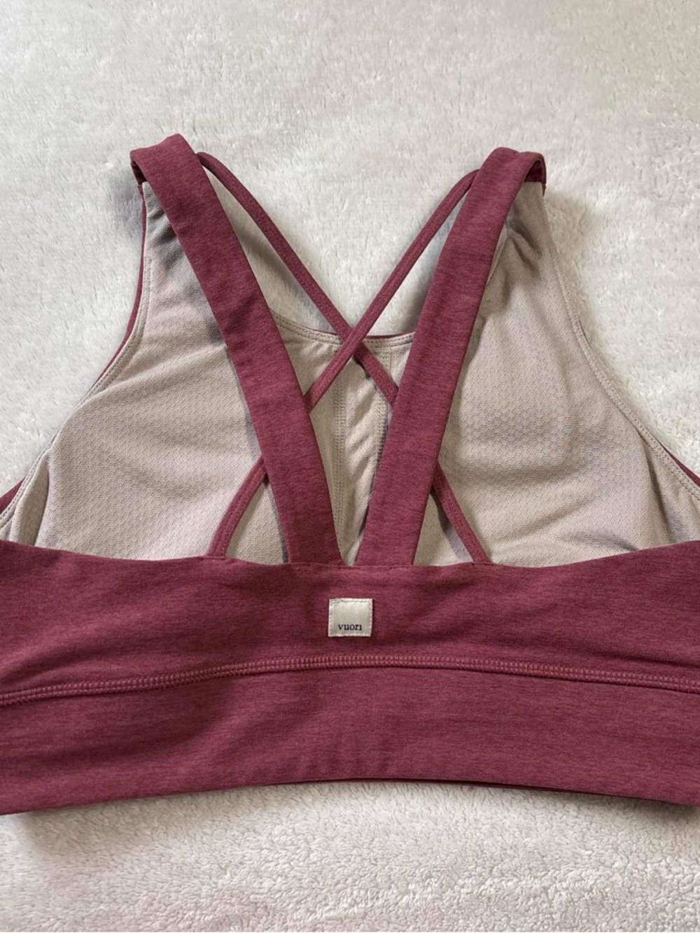 Vuori Elevation Sports Bra Desert Rose Heather Women’s Size M